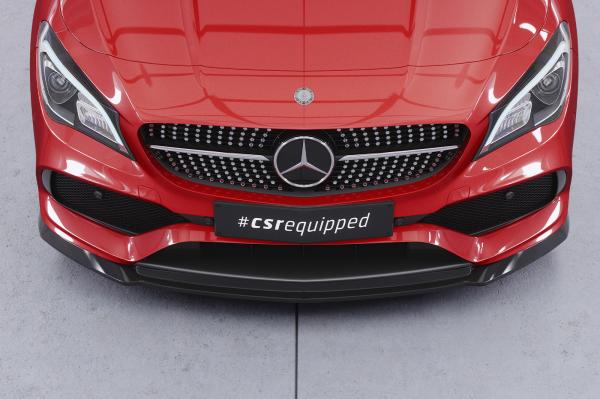 CSR Frontspoiler | Cup-Spoilerlippe mit ABE für Mercedes-Benz CLA 117 AMG-Line CSL522-C Carbon Look glänzend (keine Lackierung erforderlich)