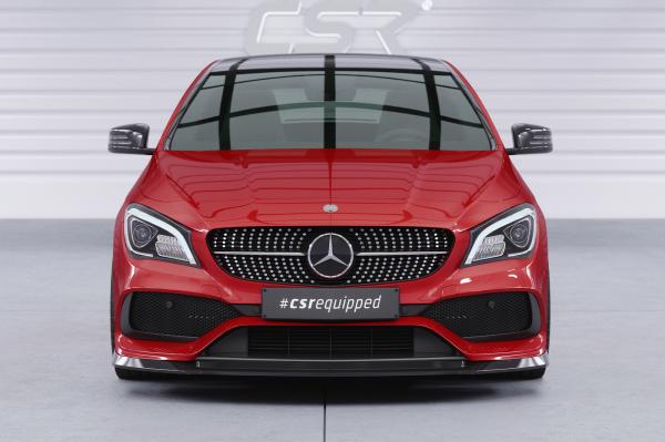 CSR Frontspoiler | Cup-Spoilerlippe mit ABE für Mercedes-Benz CLA 117 AMG-Line CSL522-C Carbon Look glänzend (keine Lackierung erforderlich)