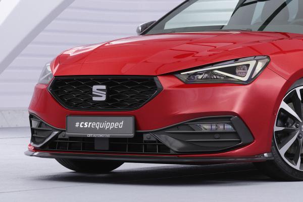 CSR Frontspoiler | Cup-Spoilerlippe mit ABE für Seat Leon 4 (Typ KL) CSL523-G Glossy schwarz Hochglanz (keine Lackierung erforderlich)