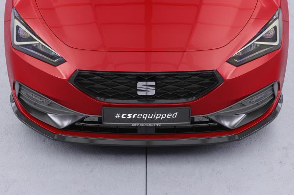 CSR Frontspoiler | Cup-Spoilerlippe mit ABE für Seat Leon 4 (Typ KL) CSL523-G Glossy schwarz Hochglanz (keine Lackierung erforderlich)