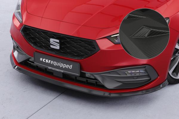 CSR Frontspoiler | Cup-Spoilerlippe mit ABE für Seat Leon 4 (Typ KL) CSL523-M Carbon Look matt strukturiert (keine Lackierung erforderlich)