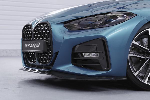 CSR Frontspoiler | Cup-Spoilerlippe mit ABE für BMW 4er (G22/G23) M-Paket und M440 CSL524-L schwarz matt (Lackierung erforderlich)