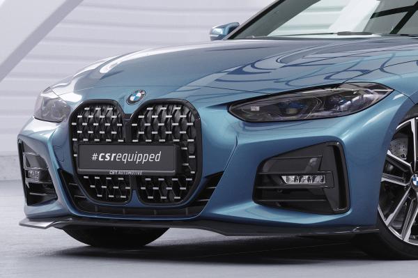CSR Frontspoiler | Cup-Spoilerlippe mit ABE für BMW 4er (G22/G23) M-Paket und M440 CSL524-L schwarz matt (Lackierung erforderlich)