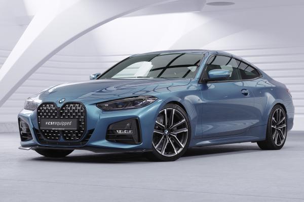 CSR Frontspoiler | Cup-Spoilerlippe mit ABE für BMW 4er (G22/G23) M-Paket und M440 CSL524-L schwarz matt (Lackierung erforderlich)