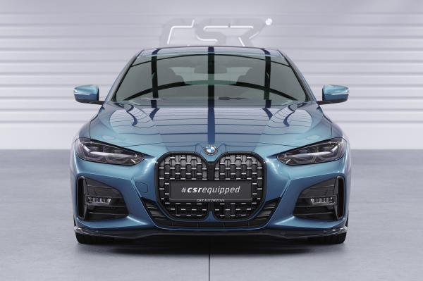 CSR Frontspoiler | Cup-Spoilerlippe mit ABE für BMW 4er (G22/G23) M-Paket und M440 CSL524-L schwarz matt (Lackierung erforderlich)