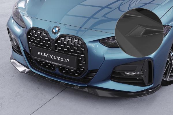 CSR Frontspoiler | Cup-Spoilerlippe mit ABE für BMW 4er (G22/G23) M-Paket und M440 CSL524-L schwarz matt (Lackierung erforderlich)
