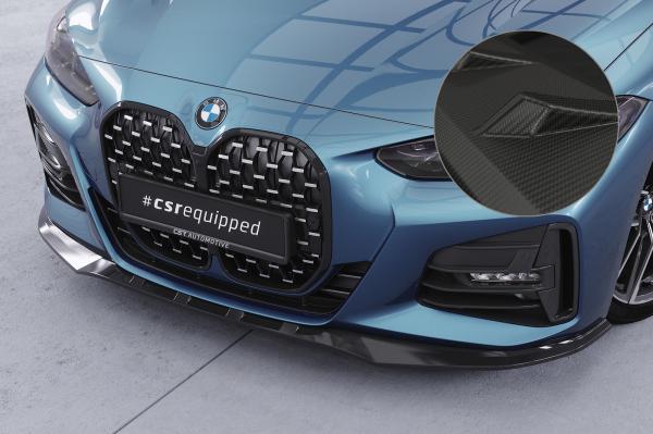 CSR Frontspoiler | Cup-Spoilerlippe mit ABE für BMW 4er (G22/G23) M-Paket und M440 CSL524-M Carbon Look matt strukturiert (keine Lackierung erforderlich)