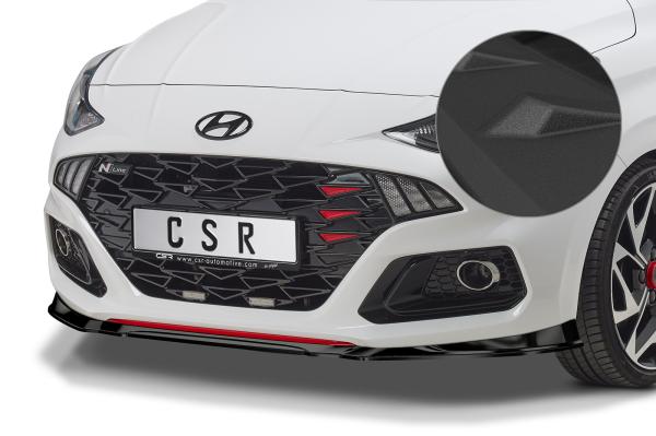 CSR Frontspoiler | Cup-Spoilerlippe mit ABE für Hyundai i10 (3. Gen) N-Line CSL525-S schwarz matt strukturiert (keine Lackierung erforderlich)