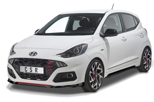 CSR Frontspoiler | Cup-Spoilerlippe mit ABE für Hyundai i10 (3. Gen) N-Line CSL525-G Glossy schwarz Hochglanz (keine Lackierung erforderlich)