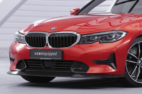 CSR Frontspoiler | Cup-Spoilerlippe mit ABE für BMW 3er (G20/G21) Limousine und Touring CSL526-S schwarz matt strukturiert (keine Lackierung erforderlich)