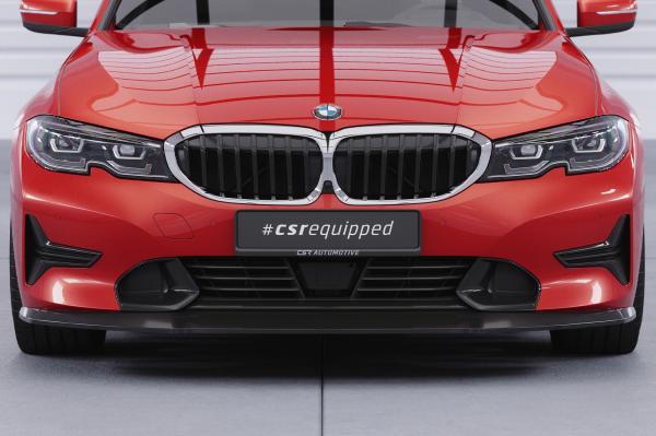 CSR Frontspoiler | Cup-Spoilerlippe mit ABE für BMW 3er (G20/G21) Limousine und Touring CSL526-S schwarz matt strukturiert (keine Lackierung erforderlich)