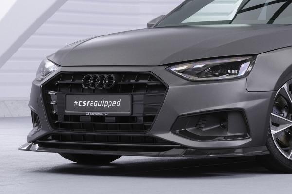 CSR Frontspoiler | Cup-Spoilerlippe mit ABE für Audi A4 B9 (Typ 8W) CSL530-C Carbon Look glänzend (keine Lackierung erforderlich)