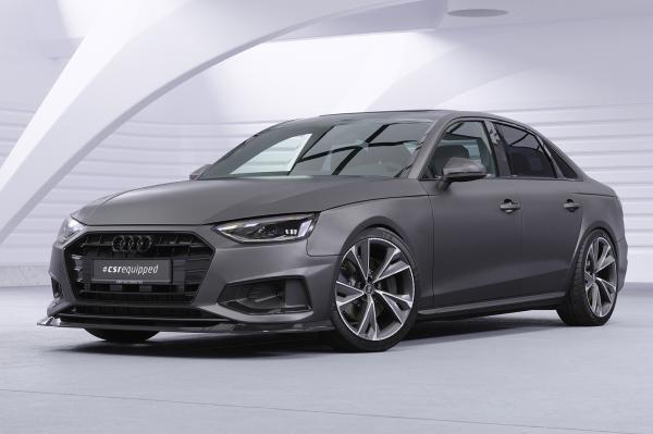 CSR Frontspoiler | Cup-Spoilerlippe mit ABE für Audi A4 B9 (Typ 8W) CSL530-C Carbon Look glänzend (keine Lackierung erforderlich)