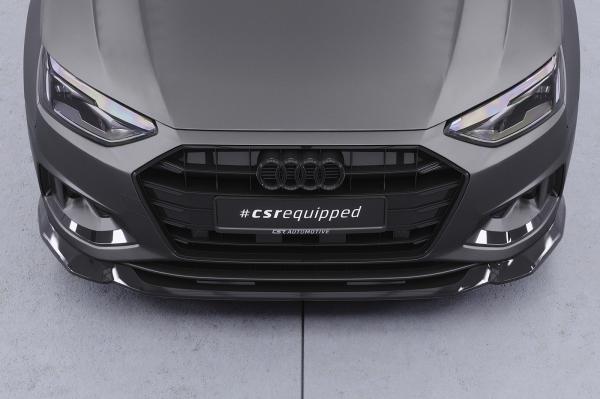 CSR Frontspoiler | Cup-Spoilerlippe mit ABE für Audi A4 B9 (Typ 8W) CSL530-C Carbon Look glänzend (keine Lackierung erforderlich)