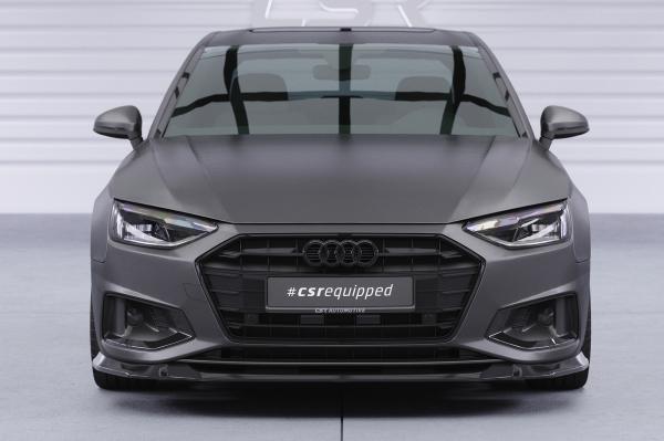 CSR Frontspoiler | Cup-Spoilerlippe mit ABE für Audi A4 B9 (Typ 8W) CSL530-C Carbon Look glänzend (keine Lackierung erforderlich)