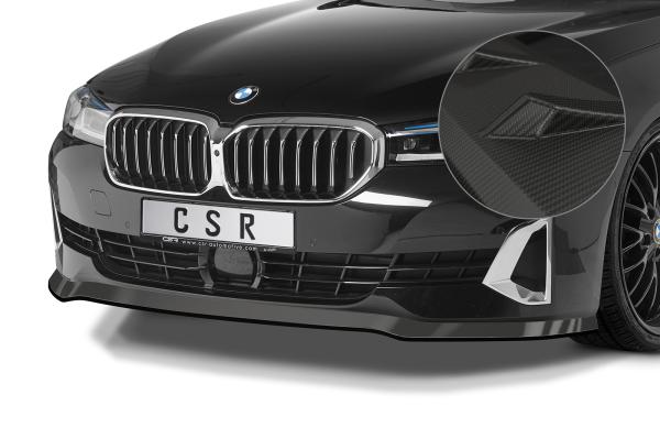 CSR Frontspoiler | Cup-Spoilerlippe mit ABE für BMW 5er (G30/G31) LCI CSL531-M Carbon Look matt strukturiert (keine Lackierung erforderlich)