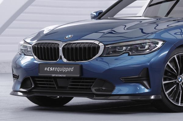 CSR Frontspoiler | Cup-Spoilerlippe mit ABE für BMW 3er (G20/G21) Limousine und Touring CSL534-L schwarz matt (Lackierung erforderlich)