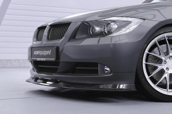 CSR Frontspoiler | Cup-Spoilerlippe mit ABE für BMW 3er (E90/E91) Limousine und Touring CSL536-M Carbon Look matt strukturiert (keine Lackierung erforderlich)