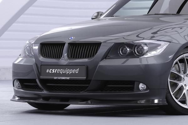 CSR Frontspoiler | Cup-Spoilerlippe mit ABE für BMW 3er (E90/E91) Limousine und Touring CSL536-M Carbon Look matt strukturiert (keine Lackierung erforderlich)
