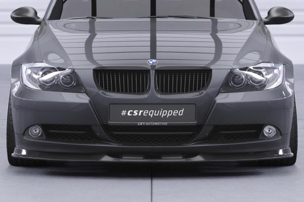 CSR Frontspoiler | Cup-Spoilerlippe mit ABE für BMW 3er (E90/E91) Limousine und Touring CSL536-M Carbon Look matt strukturiert (keine Lackierung erforderlich)