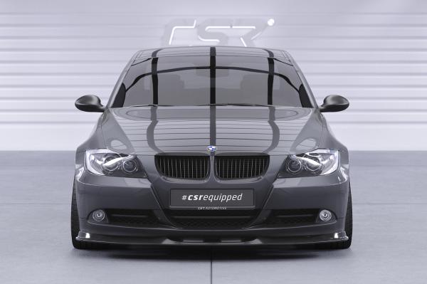 CSR Frontspoiler | Cup-Spoilerlippe mit ABE für BMW 3er (E90/E91) Limousine und Touring CSL536-M Carbon Look matt strukturiert (keine Lackierung erforderlich)
