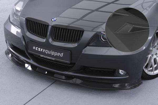 CSR Frontspoiler | Cup-Spoilerlippe mit ABE für BMW 3er (E90/E91) Limousine und Touring CSL536-L Lackierung erforderlich (schwarz matt)