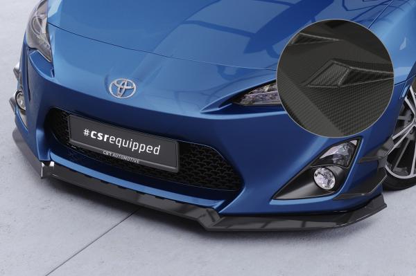 CSR Frontspoiler | Cup-Spoilerlippe mit ABE für Toyota GT86 (ZN6) CSL539-M Carbon Look matt strukturiert (keine Lackierung erforderlich)