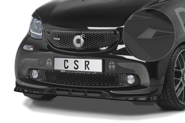 CSR Frontspoiler | Cup-Spoilerlippe mit ABE für Smart fortwo 453 Brabus CSL542-S schwarz matt strukturiert (keine Lackierung erforderlich)