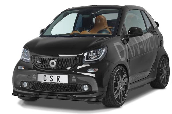 CSR Frontspoiler | Cup-Spoilerlippe mit ABE für Smart fortwo 453 Brabus CSL542-S schwarz matt strukturiert (keine Lackierung erforderlich)