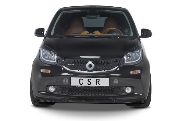 CSR Frontspoiler | Cup-Spoilerlippe mit ABE für Smart fortwo 453 Brabus CSL542-S schwarz matt strukturiert (keine Lackierung erforderlich)