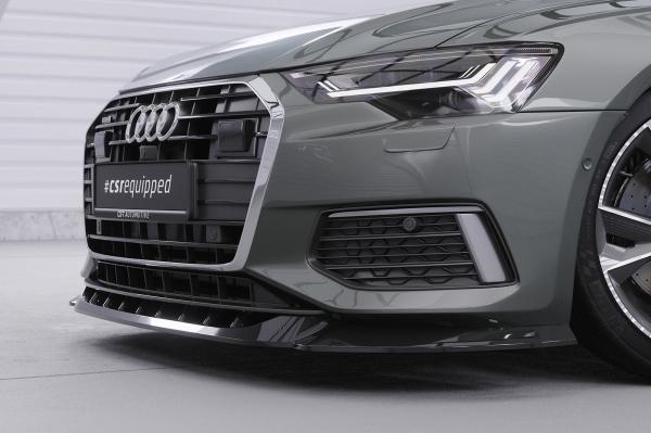 CSR Frontspoiler | Cup-Spoilerlippe mit ABE für Audi A6 C8 (Typ 4K/F2) CSL543-L Lackierung erforderlich (schwarz matt)