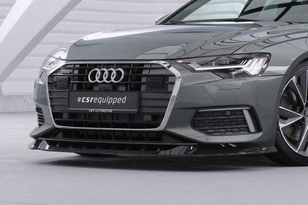 CSR Frontspoiler | Cup-Spoilerlippe mit ABE für Audi A6 C8 (Typ 4K/F2) CSL543-L Lackierung erforderlich (schwarz matt)