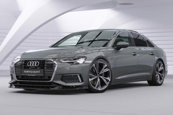 CSR Frontspoiler | Cup-Spoilerlippe mit ABE für Audi A6 C8 (Typ 4K/F2) CSL543-L Lackierung erforderlich (schwarz matt)