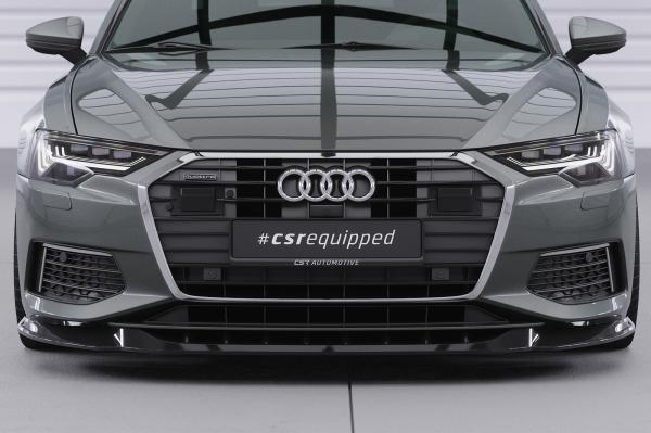CSR Frontspoiler | Cup-Spoilerlippe mit ABE für Audi A6 C8 (Typ 4K/F2) CSL543-L Lackierung erforderlich (schwarz matt)