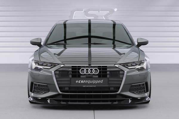 CSR Frontspoiler | Cup-Spoilerlippe mit ABE für Audi A6 C8 (Typ 4K/F2) CSL543-L Lackierung erforderlich (schwarz matt)