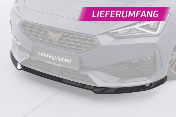 CSR Frontspoiler | Cup-Spoilerlippe mit ABE für Cupra Leon 4 (Typ KL) CSL544-L schwarz matt (Lackierung erforderlich)