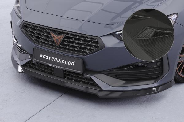 CSR Frontspoiler | Cup-Spoilerlippe mit ABE für Cupra Leon 4 (Typ KL) CSL544-M Carbon Look matt strukturiert (keine Lackierung erforderlich)