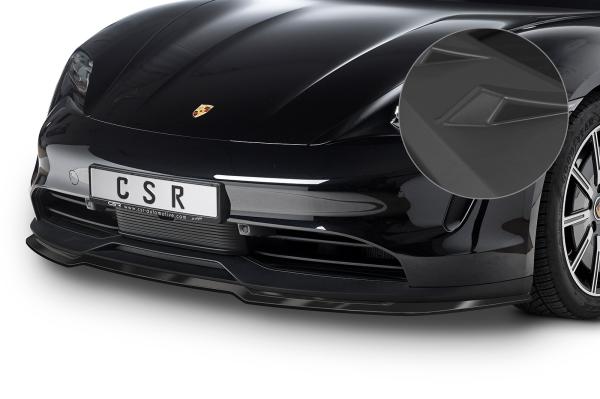 CSR Frontspoiler | Cup-Spoilerlippe mit ABE für Porsche Taycan / Taycan 4S CSL549-L schwarz matt (Lackierung erforderlich)
