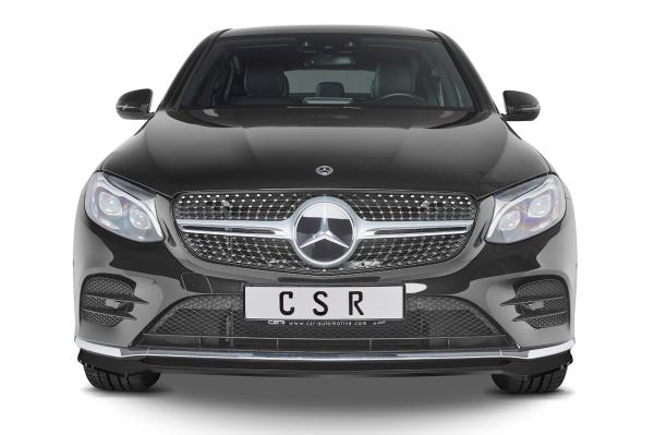 CSR Frontspoiler | Cup-Spoilerlippe mit ABE für Mercedes-Benz GLC (X253/C253) AMG-Line CSL552-L schwarz matt (Lackierung erforderlich)
