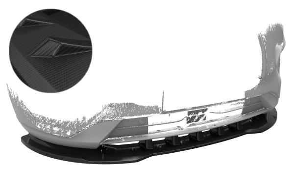 CSR Frontspoiler | Cup-Spoilerlippe mit ABE für Ford Kuga 3 CSL553-M Carbon Look matt strukturiert (keine Lackierung erforderlich)