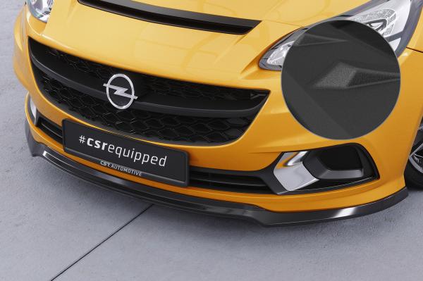 CSR Frontspoiler | Cup-Spoilerlippe mit ABE für Opel Corsa E OPC / GSi CSL554-S schwarz matt strukturiert (keine Lackierung erforderlich)