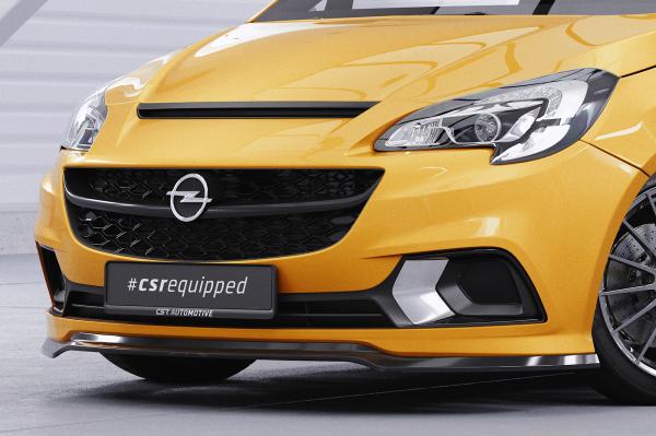 CSR Frontspoiler | Cup-Spoilerlippe mit ABE für Opel Corsa E OPC / GSi CSL554-C Carbon Look Hochglanz (keine Lackierung erforderlich)