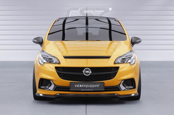 CSR Frontspoiler | Cup-Spoilerlippe mit ABE für Opel Corsa E OPC / GSi CSL554-C Carbon Look Hochglanz (keine Lackierung erforderlich)