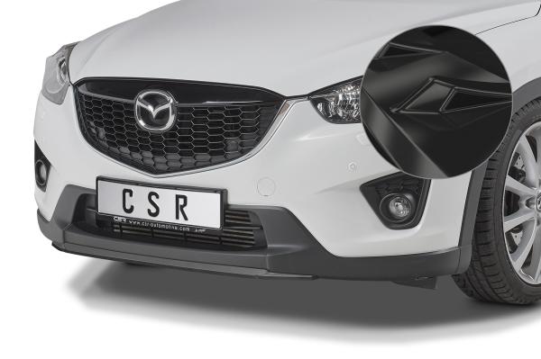CSR Frontspoiler | Cup-Spoilerlippe mit ABE für Mazda CX5 (KE) CSL555-G Glossy schwarz Hochglanz (keine Lackierung erforderlich)
