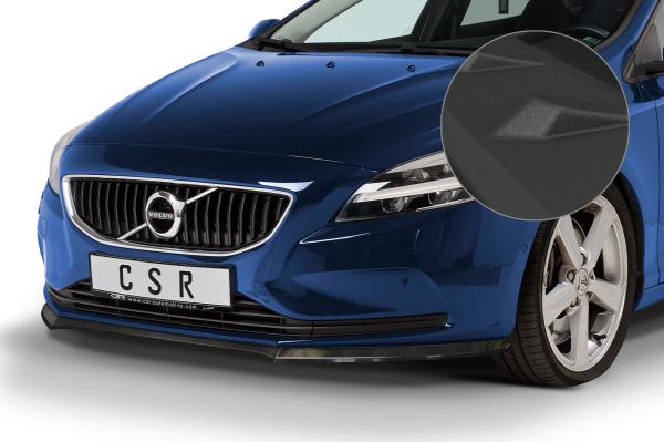 CSR Frontspoiler | Cup-Spoilerlippe mit ABE für Volvo V40 CSL556-S schwarz matt strukturiert (keine Lackierung erforderlich)