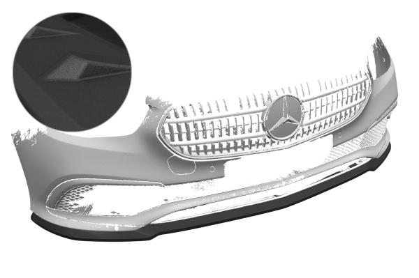 CSR Frontspoiler | Cup-Spoilerlippe mit ABE für Mercedes-Benz E-Klasse W213/S213 CSL557-S Strukturiert schwarz matt (keine Lackierung erforderlich)
