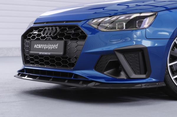 CSR Frontspoiler | Cup-Spoilerlippe mit ABE für Audi A4 / S4 B9 (8W) CSL561-L Lackierung erforderlich (schwarz matt)