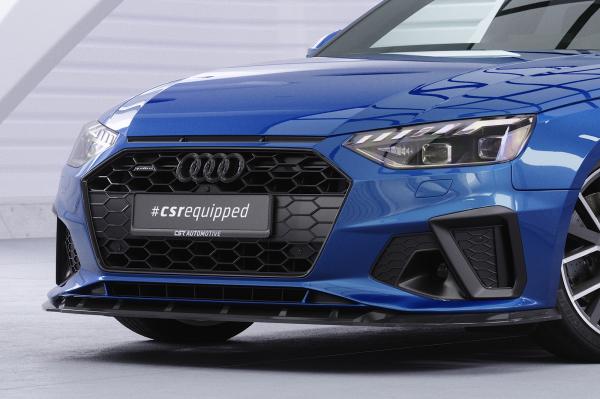 CSR Frontspoiler | Cup-Spoilerlippe mit ABE für Audi A4 / S4 B9 (8W) CSL561-L Lackierung erforderlich (schwarz matt)