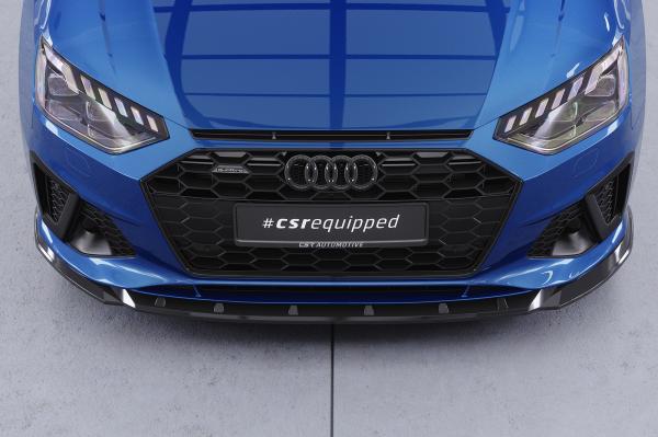 CSR Frontspoiler | Cup-Spoilerlippe mit ABE für Audi A4 / S4 B9 (8W) CSL561-L Lackierung erforderlich (schwarz matt)
