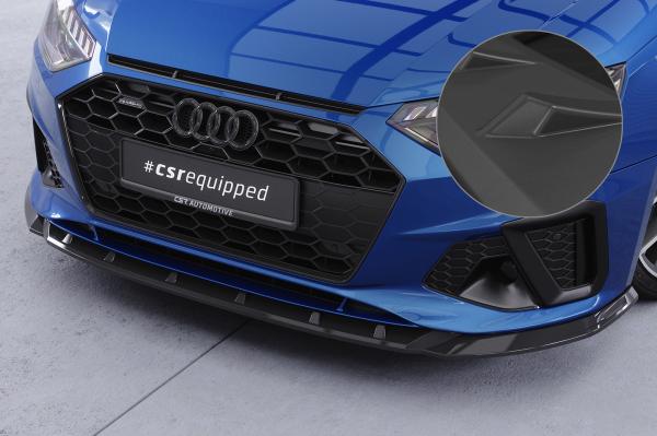 CSR Frontspoiler | Cup-Spoilerlippe mit ABE für Audi A4 / S4 B9 (8W) CSL561-L Lackierung erforderlich (schwarz matt)
